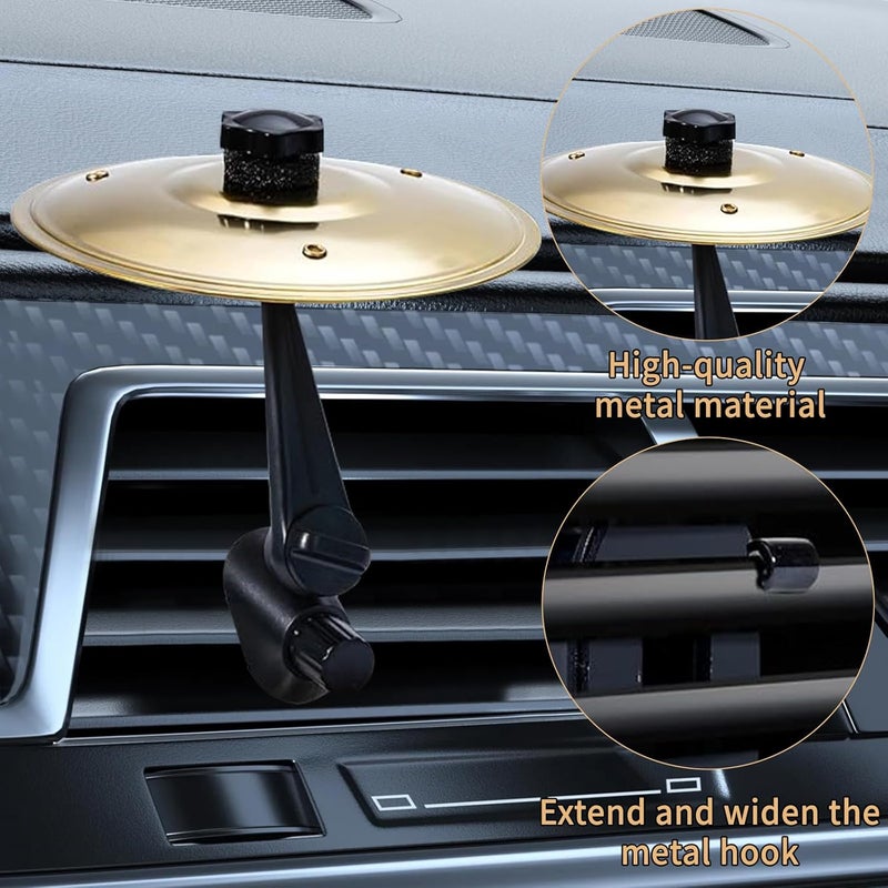 SKAHEE Car Cymbal Air Vent Mini Cymbal for Car - Vibrational Metal Clip-On Crash Cymbals Set, Compact & Durable Musical Accessory for Drivers & Drummers - Image 4